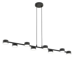 Závěsné svítidlo MEGARA 8 – černé, 8× GX53, šířka 116 cm