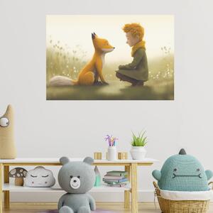 Plakát - Malý princ a liška v hlubokém propojení FeelHappy.cz Velikost plakátu: A1 (59,4 × 84 cm)