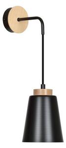 Nástěnné svítidlo BOLERO K1 – černé, 1× E27, šířka 14 cm