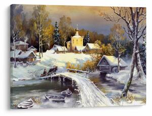 Obraz - Zimní městečko (70x50 cm)