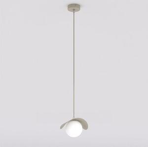 Závěsné svítidlo RITUAL 1S – moka, bílé sklo, 1× G9, šířka 20 cm