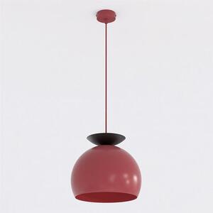 Závěsné svítidlo GEO 1 – vínové / černé, 1× E27, šířka 27 cm