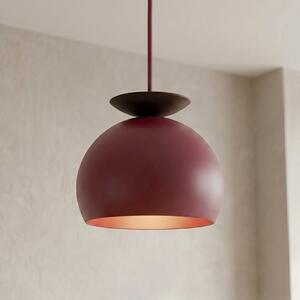 Závěsné svítidlo GEO 1 – vínové / černé, 1× E27, šířka 27 cm