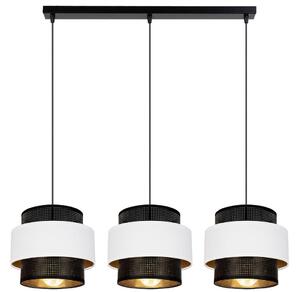 Belis Lustr na lanku NESS 3xE27/60W/230V černá/bílá BE0854