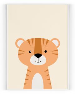 Plakát / Obraz Tygr Napnuté plátno na dřevěném rámu 50 x 70 cm