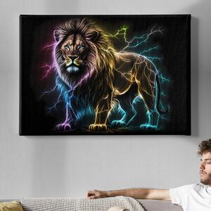 FeelHappy Obraz na plátně - barevný Lev (celé tělo) Velikost obrazu: 40 x 30 cm