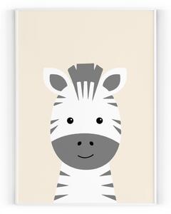 Plakát / Obraz Zebra Napnuté plátno na dřevěném rámu 50 x 70 cm
