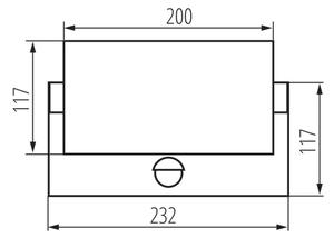 Kanlux 45819- LED Venk. nást. svítidlo se senzorem XERTO LED/20W/230V IP44 černá