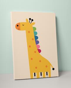 Plakát / Obraz Žirafa 30 x 40 cm Napnuté plátno na dřevěném rámu
