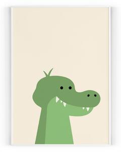 Plakát / Obraz Dinosaurus Napnuté plátno na dřevěném rámu 50 x 70 cm
