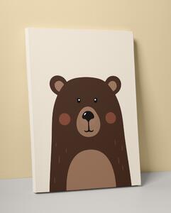 Plakát / Obraz Medvěd 30 x 40 cm Napnuté plátno na dřevěném rámu