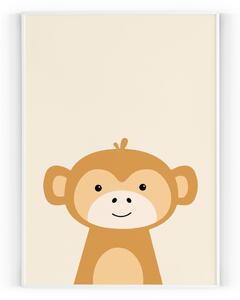 Plakát / Obraz Opice Napnuté plátno na dřevěném rámu 61 x 91 cm