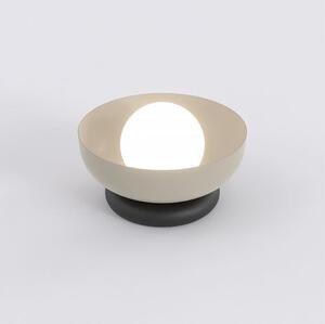 Stolní lampa OZZY LN1 – černá / moka, bílé sklo, 1× G9, šířka 18 cm