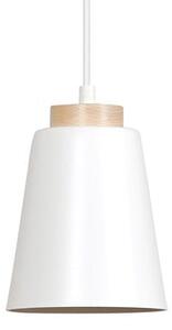 Závěsné svítidlo BOLERO 1 – bílé, 1× E27, šířka 14 cm
