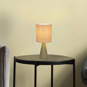 COREP Stolní lampa Sally, lichen/béžová, výška 33 cm, kov/látka, Zelená, Obývací pokoj / jídelna, kov, Moderní
