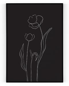 Plakát / Obraz Květina 50 x 70 cm Pololesklý saténový papír