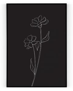 Plakát / Obraz Květina Napnuté plátno na dřevěném rámu 40 x 50 cm