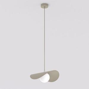 Závěsné svítidlo RITUAL 1M – moka, bílé sklo, 1× G9, šířka 23 cm