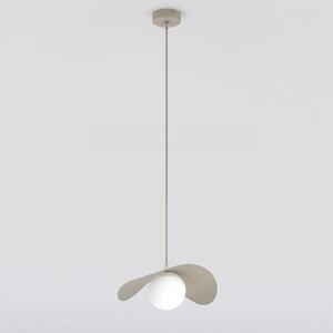 Závěsné svítidlo RITUAL 1M – moka, bílé sklo, 1× G9, šířka 23 cm