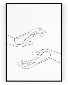 Plakát Ruce A4 - 21 x 29,7 cm - pololesklý saténový papír o gramáži 200 g\/m²