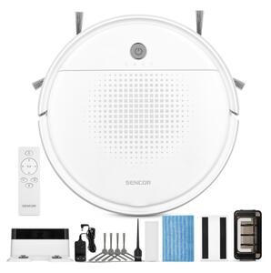 Sencor - Robotický vysavač s mopem 2v1 18W/1500 mAh bílá + dálkové ovládání
