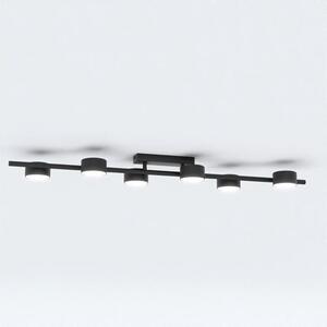 Stropní svítidlo BET 6 – černé, 6× GX53, šířka 100 cm