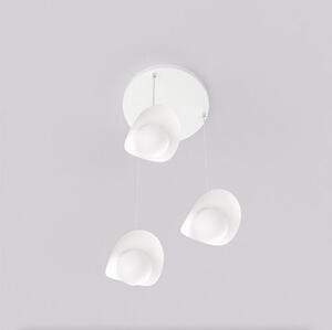 Závěsné svítidlo RITUAL 3 PREM – celobílé, sklo, 3× G9, šířka 30 cm