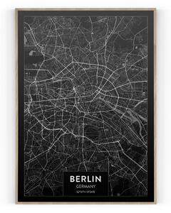 Plakát / Obraz Mapa Berlin Pololesklý saténový papír A4 - 21 x 29,7 cm