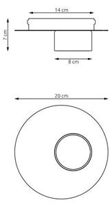 Stropní svítidlo PIXO 1 – černé, 1× GX53, šířka 20 cm