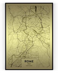 Plakát / Obraz Mapa Rome 30 x 40 cm Pololesklý saténový papír