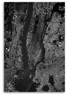 Obraz na plátně Černobílá mapa města - Nikita Abakumov Rozměry: 40 x 60 cm