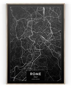 Plakát / Obraz Mapa Rome 30 x 40 cm Pololesklý saténový papír