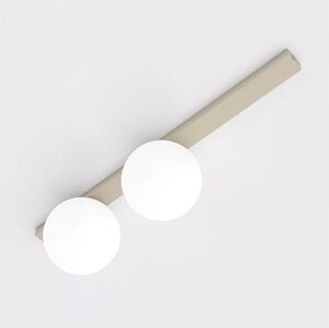 Stropní svítidlo FIT 2 – moka, opálové sklo, 2× E14, šířka 70 cm