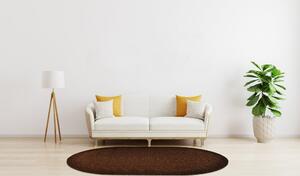 Vopi koberce Kusový koberec Eton hnědý ovál - 140x200 cm