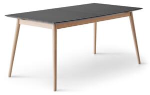 Rozkládací jídelní stůl s černou deskou a přídavnou deskou 100x210 cm Meza – Hammel Furniture