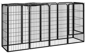 10panelová ohrádka pro psy černá 50 x 100 cm práškovaná ocel 3115948