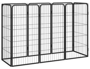8panelová ohrádka pro psy černá 50 x 100 cm práškovaná ocel 3115958
