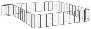 46panelová ohrádka pro psy černá 50 x 100 cm práškovaná ocel 3115957