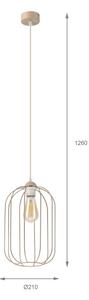 Lustr na lanku DESTELLO 1xE27/15W/230V pr. 21 cm béžová