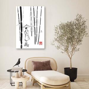 Obraz na plátně Gejši v bambusech - Péchane Rozměry: 40 x 60 cm