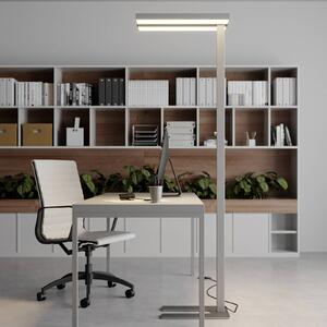 Stojací lampa Arcchio LED Logan Basic, 6 000 lm, stmívatelná, stříbrná