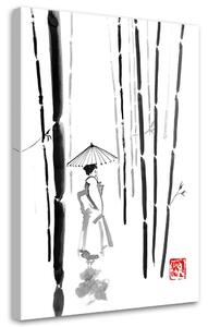 Obraz na plátně Gejši v bambusech - Péchane Rozměry: 40 x 60 cm