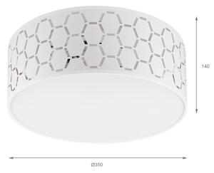 Stropní svítidlo ULLE 1xE27/15W/230V pr. 35 cm bílá