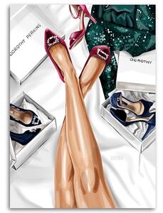 Obraz na plátně Kolekce obuvi Dorothy Perkins - Svetlana Gracheva Rozměry: 40 x 60 cm