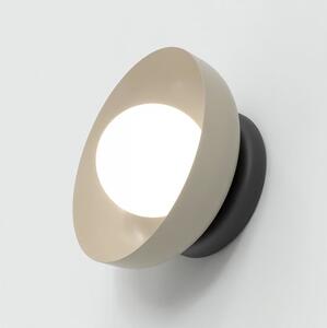 Nástěnné svítidlo OZZY K1 – černé / moka, bílé sklo, 1× G9, šířka 20 cm