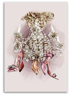 Obraz na plátně Křišťálový lustr glamour boty - Svetlana Gracheva Rozměry: 40 x 60 cm