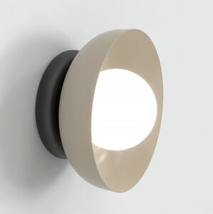 Nástěnné svítidlo OZZY K1 – černé / moka, bílé sklo, 1× G9, šířka 20 cm