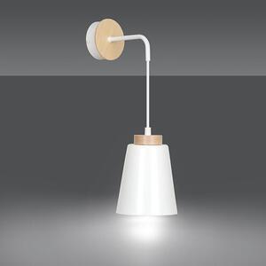 Nástěnné svítidlo BOLERO K1 – bílé, 1× E27, šířka 14 cm