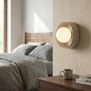 Nástěnné svítidlo LULU K1 – moka, bílé sklo, 1× G9, šířka 17 cm