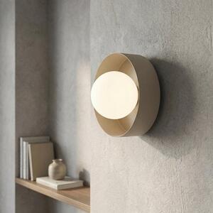 Nástěnné svítidlo LULU K1 – moka, bílé sklo, 1× G9, šířka 17 cm